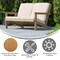 Flash Furniture Natural Cedar Poly Resin Loveseat-Cream Cushions JJ-C14022-BR-GG - alternate 8